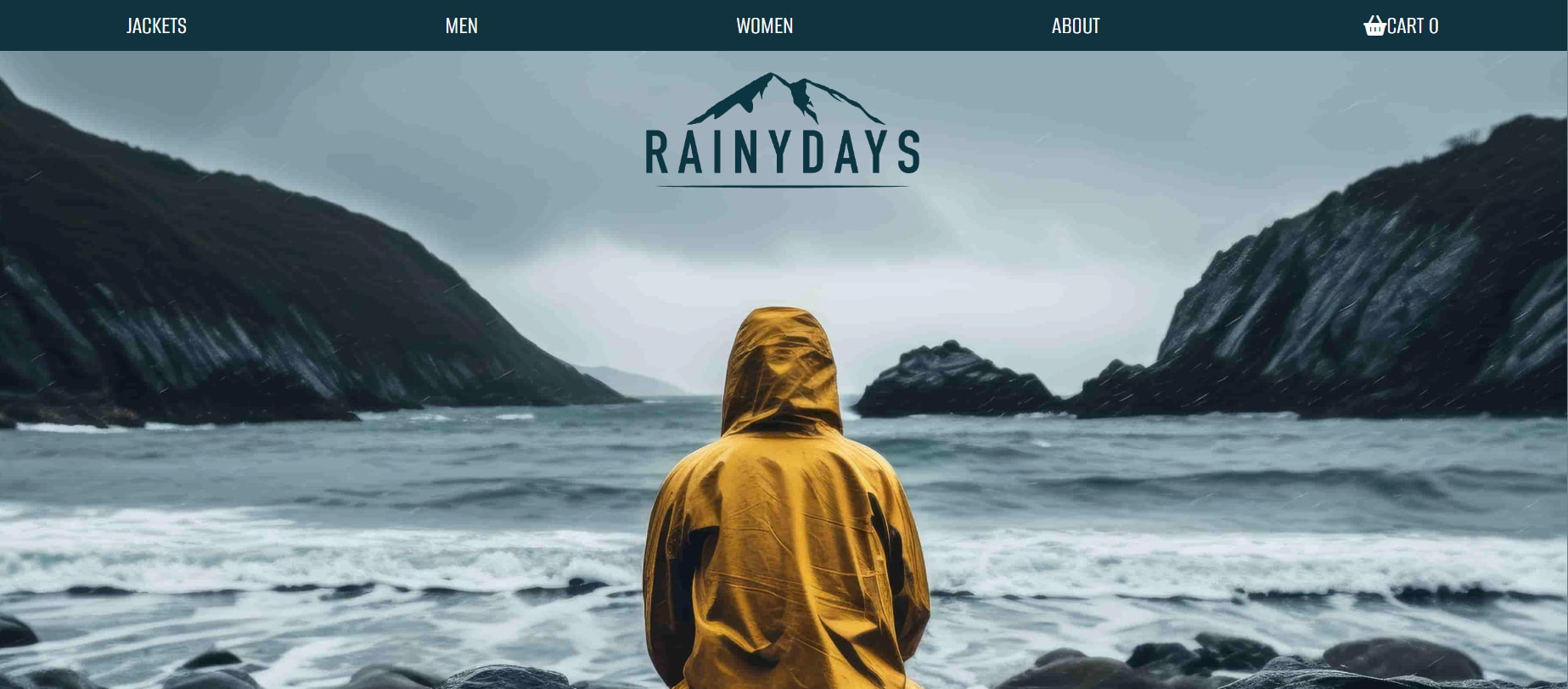 RainyDays homepage screenshot.